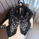 Retro Cashew Print 90 Large Scarf For Women Outerwear