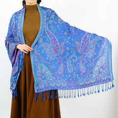 Women's Retro Cloak-style Scarf With Tassels Dual-use Outerwear