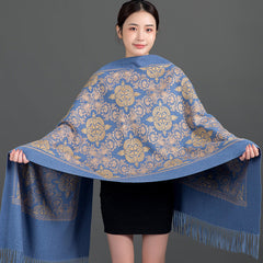 Crown-embroidered Scarf A Versatile Winter And Springfall Accessory In Korean Style
