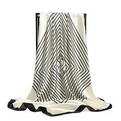 Nordic-striped Silk Scarf Same Style As The Influencers