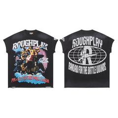 Roughplay Religious Art Vintage Oversized T‑Shirt