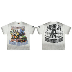 Roughplay New York Statue Of Liberty Vintage Oversized T‑Shirt