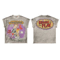 Roughplay Cartoon Vintage Oversized T‑Shirt