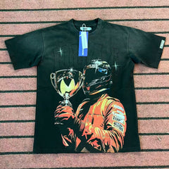 DUAA Racing Champion Trophy Vintage Washed Oversized T‑Shirt