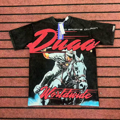 DUAA Polo Rider Vintage Washed Oversized T‑Shirt