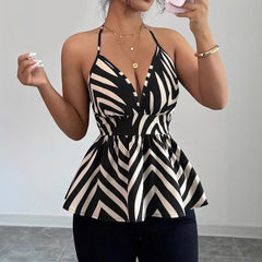 Elegant Halter-style Backless Top For Women