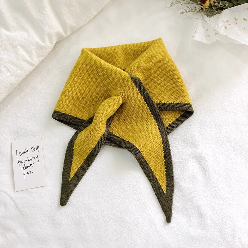 Womens Sweet Mini Triangle Neck Warmer For Winter Cozy Neck ScarfNeckerchief