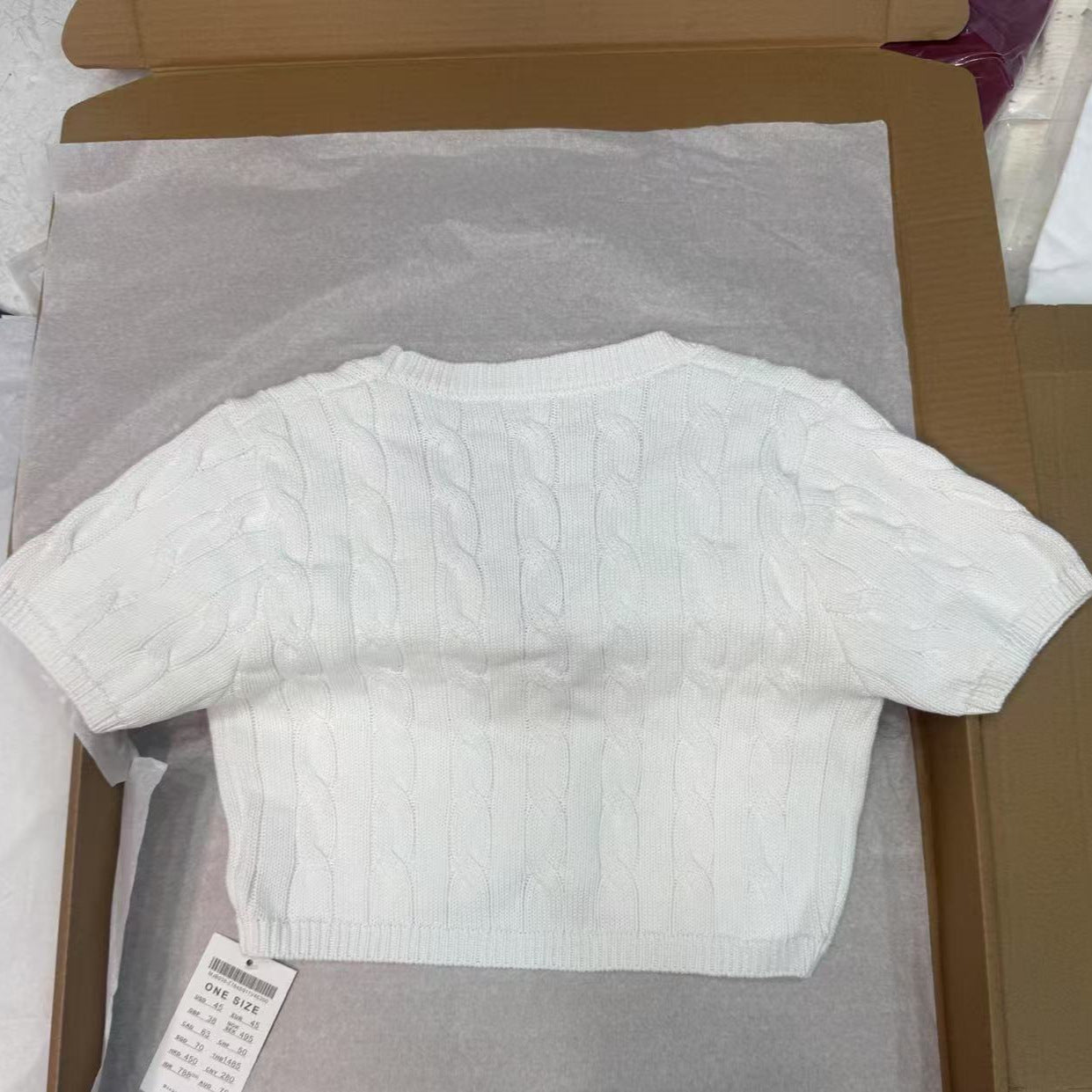 Womens Knitted Short-sleeve Cardigan Top