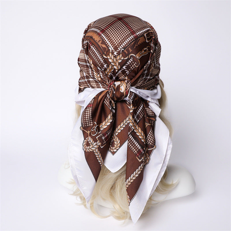 Womens Floral Color-Block Sun-Protective ShawlHijab