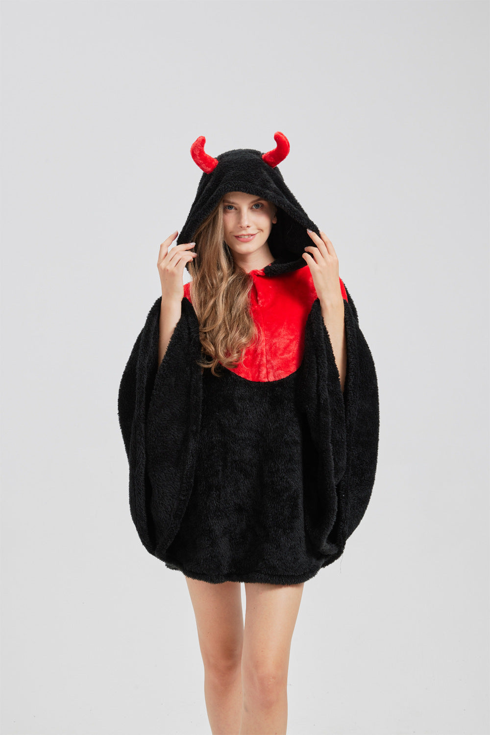 Cartoon Nightgown Halloween Cloak Flannel Little Devil