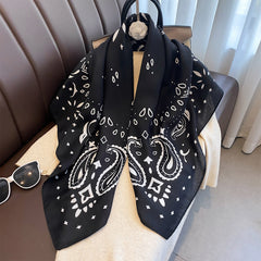 Retro Cashew Print 90 Large Scarf For Women Outerwear