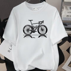 Womens Creative Printed T-Shirt Loose-Fit Top