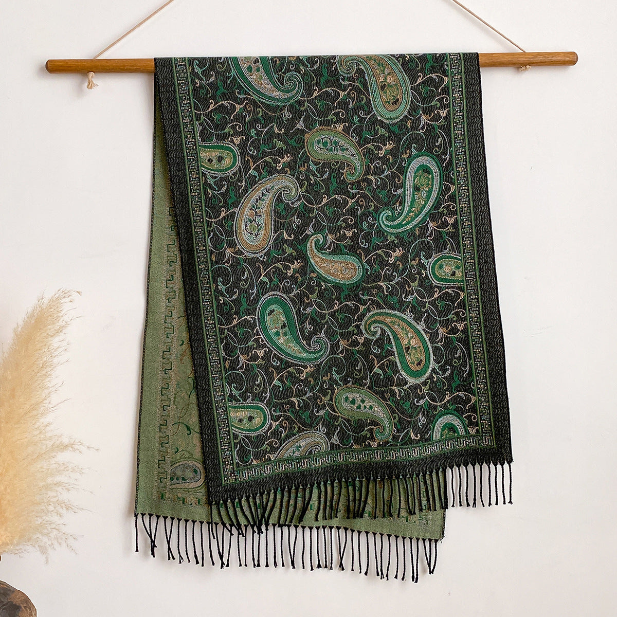 New Cashmere-look Scarf With A Cashew Patternperfect For Staying Warm In Air-conditioned Rooms Or As A Stylish Outer Layer