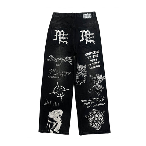 Mixed Emotions Black “Canvas” Denim