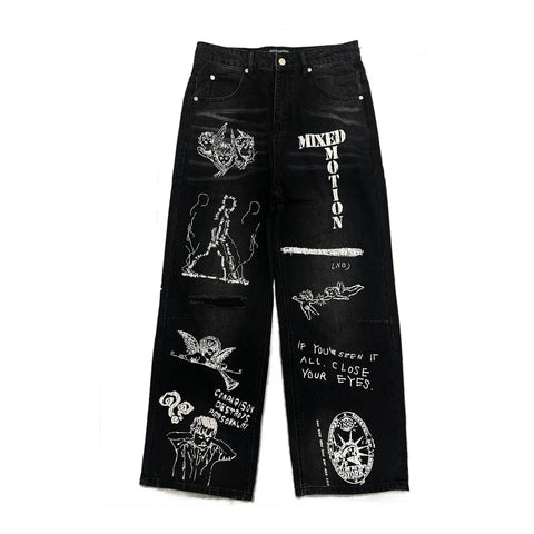 Mixed Emotions Black “Canvas” Denim