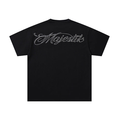 Majestik “Joker Ace” Rhinestone Graphic Tee