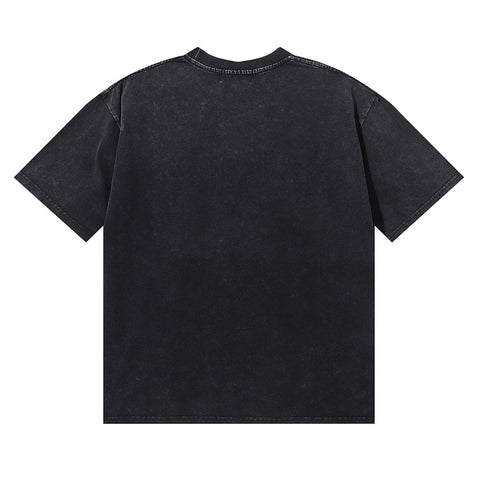 Majestik “Storm Eagle” Football Rhinestone Vintage Tee（Black）