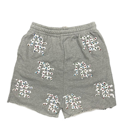 Mixed Emotion ME Logo Fleece Shorts Grey