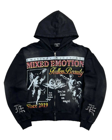 Mixed Emotions Broken Wings Hoodie Black