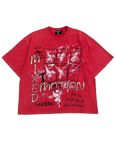 Mixed Emotions Crimson Tee Red