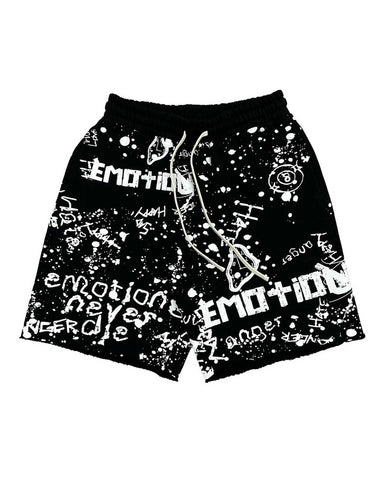 Mixed Emotions Graffiti Shorts Black
