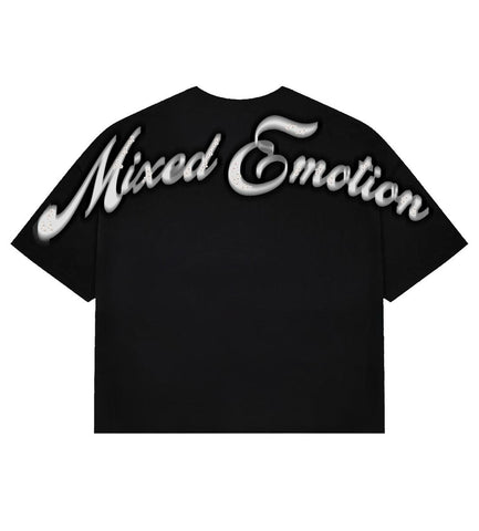 Mixed Emotions Pearl Cropped Tee Black