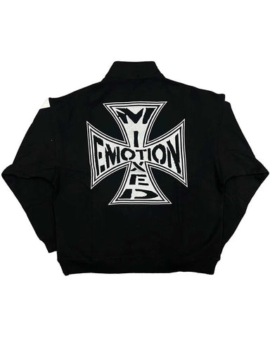 Mixed Emotions Quarter Zip Up Jacket Black