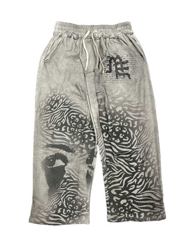 Mixed Emotions Striped Sweatpants Grey