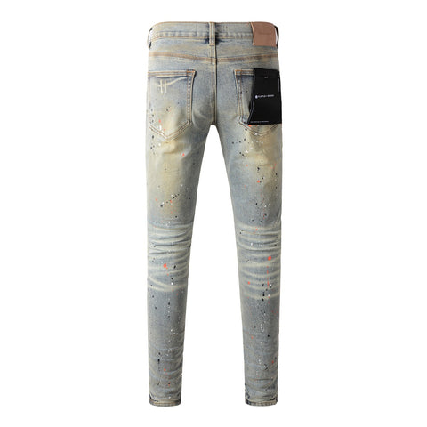 Purple Jeans Stylish Black Distressed Jeans 9071 with Trendy Ripped Details