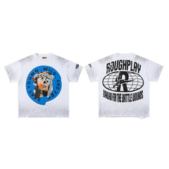 Roughplay Circle Skull Vintage Oversized T‑Shirt