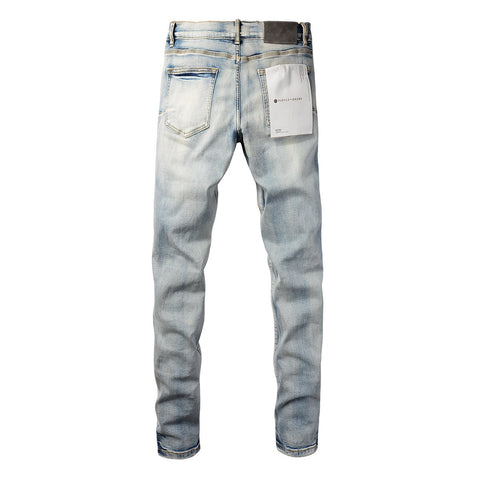 Purple Jeans New Blue Vintage Personality Fashion Ripped Jeans (9058-9050)