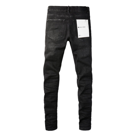 Purple Jeans Black New Mens Personality Fashion Ripped Jeans 9035
