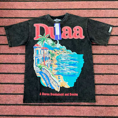DUAA Coastal Yacht Vacation Vintage Oversized T‑Shirt