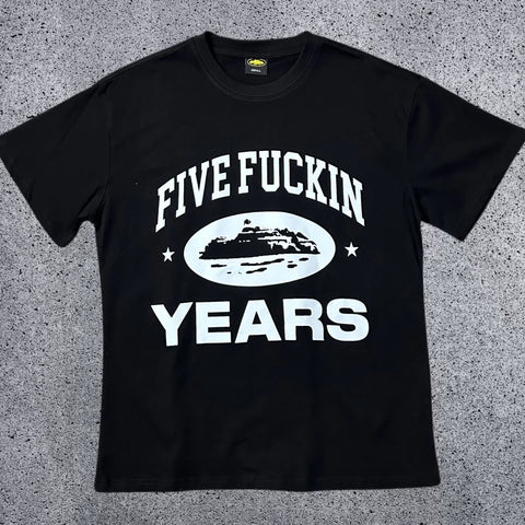 Corteiz "Five Fuckin Years" Anniversary T-Shirt – Black | Rare Streetwear