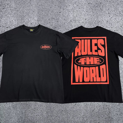 Corteiz RTW Box Logo T-Shirt – Black/Red