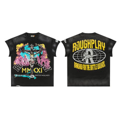 Roughplay Jesus Vintage Globe Oversized T‑Shirt