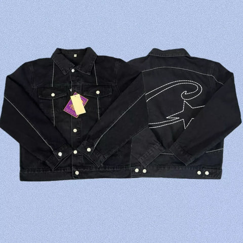 Corteiz Heavyweight Denim Jacket Black