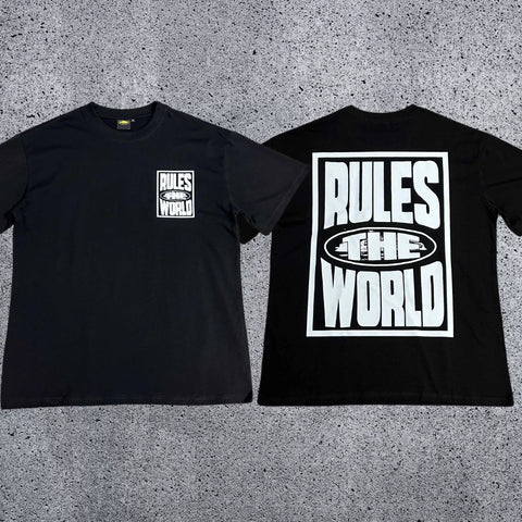 Corteiz RTW Box Logo T-Shirt – Black/White