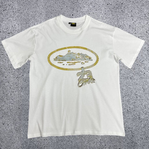Corteiz Chain Pendant Chest Logo Print Tee - White