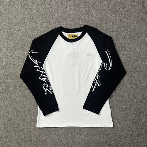 Corteiz Raglan Sleeve Lettering Long Sleeve Tee - Black