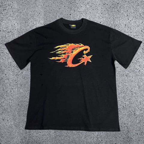 Corteiz Flame Logo T-Shirt – Black/Multi