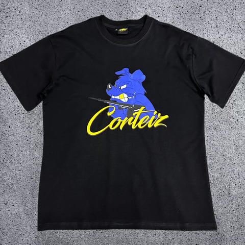 CRTZ "Bulldog" Graphic Heavyweight Tee | Black Corteiz Streetwear T-Shirt