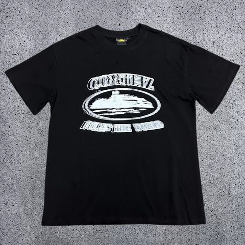 Corteiz Cruise Ship Rules The World T-Shirt – Black/White