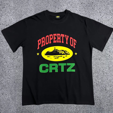 Corteiz Property of CRTZ T-Shirt – Black/Multi