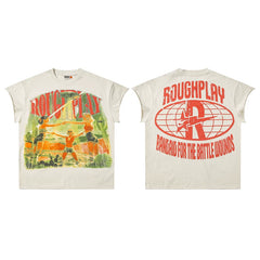 Roughplay Vintage Desert Graphic Oversized T‑Shirt