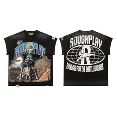 Roughplay Skeleton Brain Vintage Oversized T‑Shirt