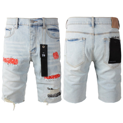 Purple Blue Jean Shorts 5065 with a Classic and Versatile Design for Any Summer Wardrobe