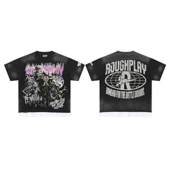 Roughplay Motorcycle Rider Vintage Oversized T‑Shirt