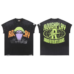 Roughplay Statue Portrait Vintage Oversized T‑Shirt