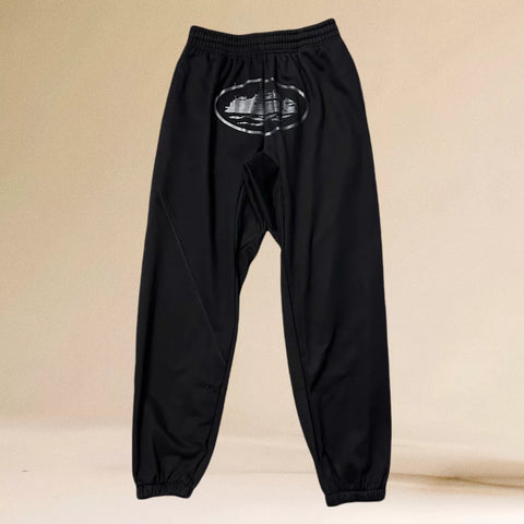 Corteiz Alcatraz Island Heavyweight Sweatpants black/grey